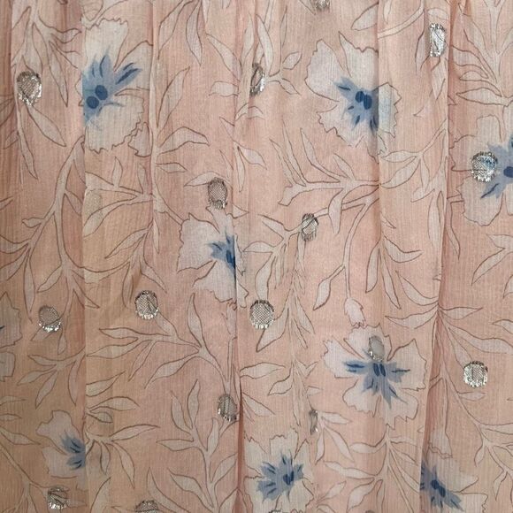 NWT Rebecca Taylor Silk Ruffle V Neck Mini Dress Pastel Pink Floral size S - Picture 11 of 13